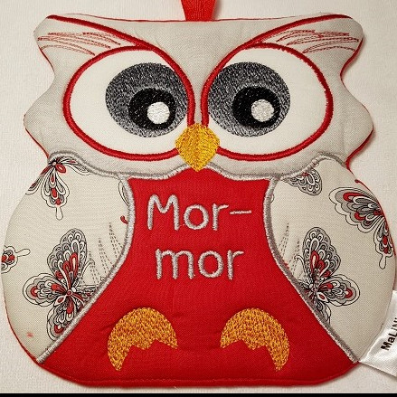 Grydelap - ugle motiv