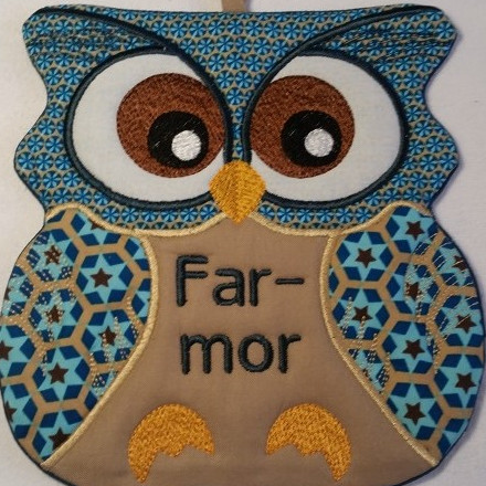 Grydelap - ugle motiv