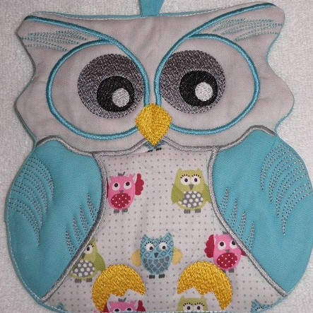 Grydelap - ugle motiv