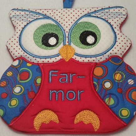 Grydelap - ugle motiv