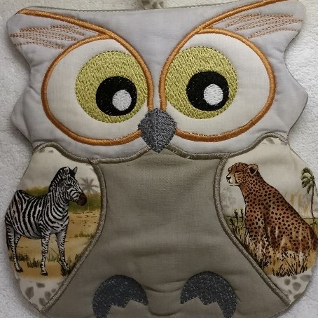 Grydelap - ugle motiv